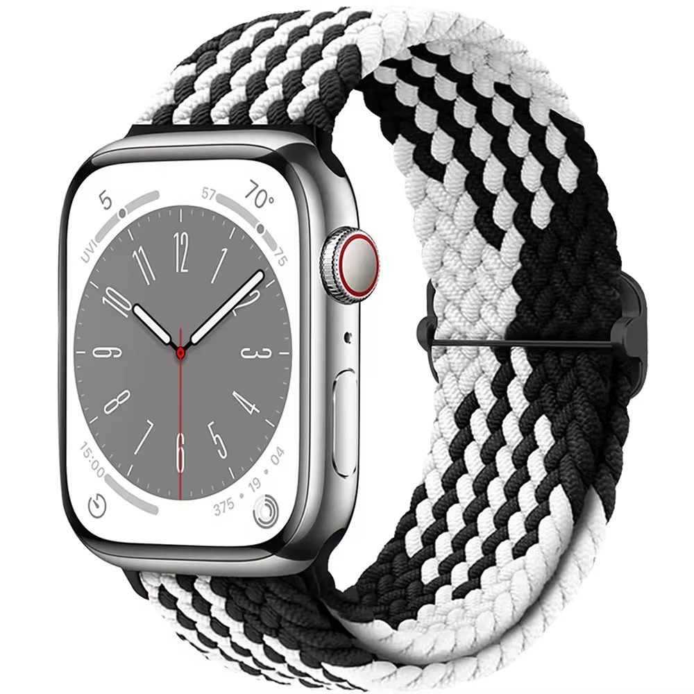 Boucle Solo tressée pour Apple watch Ultra band 40mm 44mm 41mm 38mm 49mm 45mm bracelet en Nylon élas