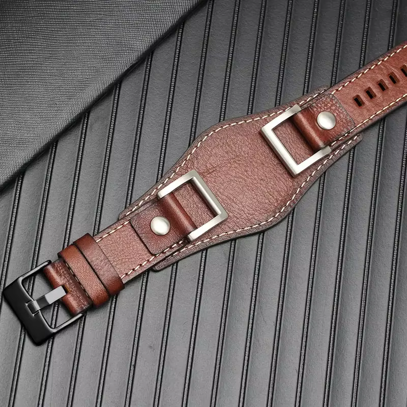 Bracelet de montre en cuir véritable pour Fossil JR1157, bracelet de montre pour homme, style rétro,