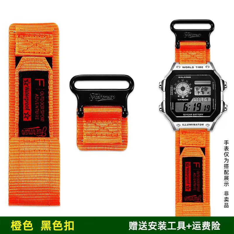 Bracelet de montre en toile modifiée AE-1200, pour Casio A158 A168 f91w A159/A169 AE1300 F105/F84 sé
