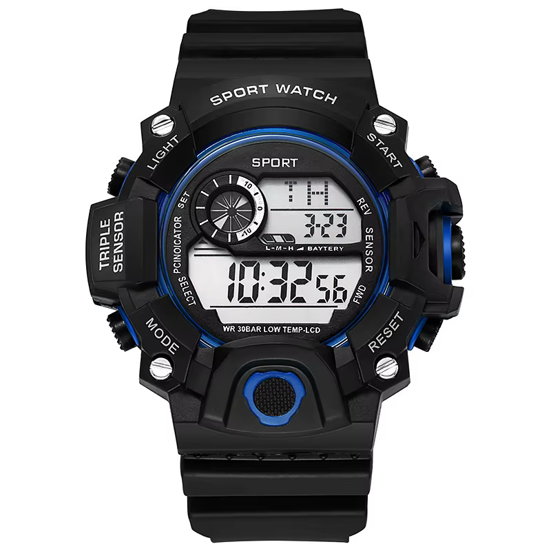 YIKAZE Y73 montre pour hommes numérique sport montre-Bracelet électronique grand cadran multifonctio