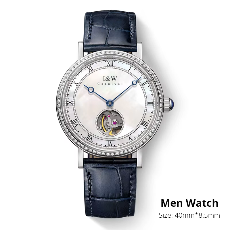 MIYOTA-Montres-bracelets mécaniques pour hommes, I & W, Tourbillon ultra fin, Montre automatique, Cu
