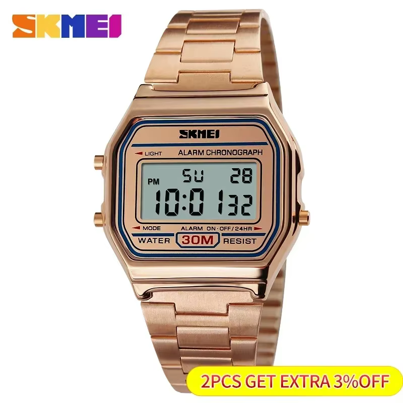 Skmei 3Bar montre numérique étanche Reloj Hombre pour Sport décontracté 1123 mode hommes bracelet en