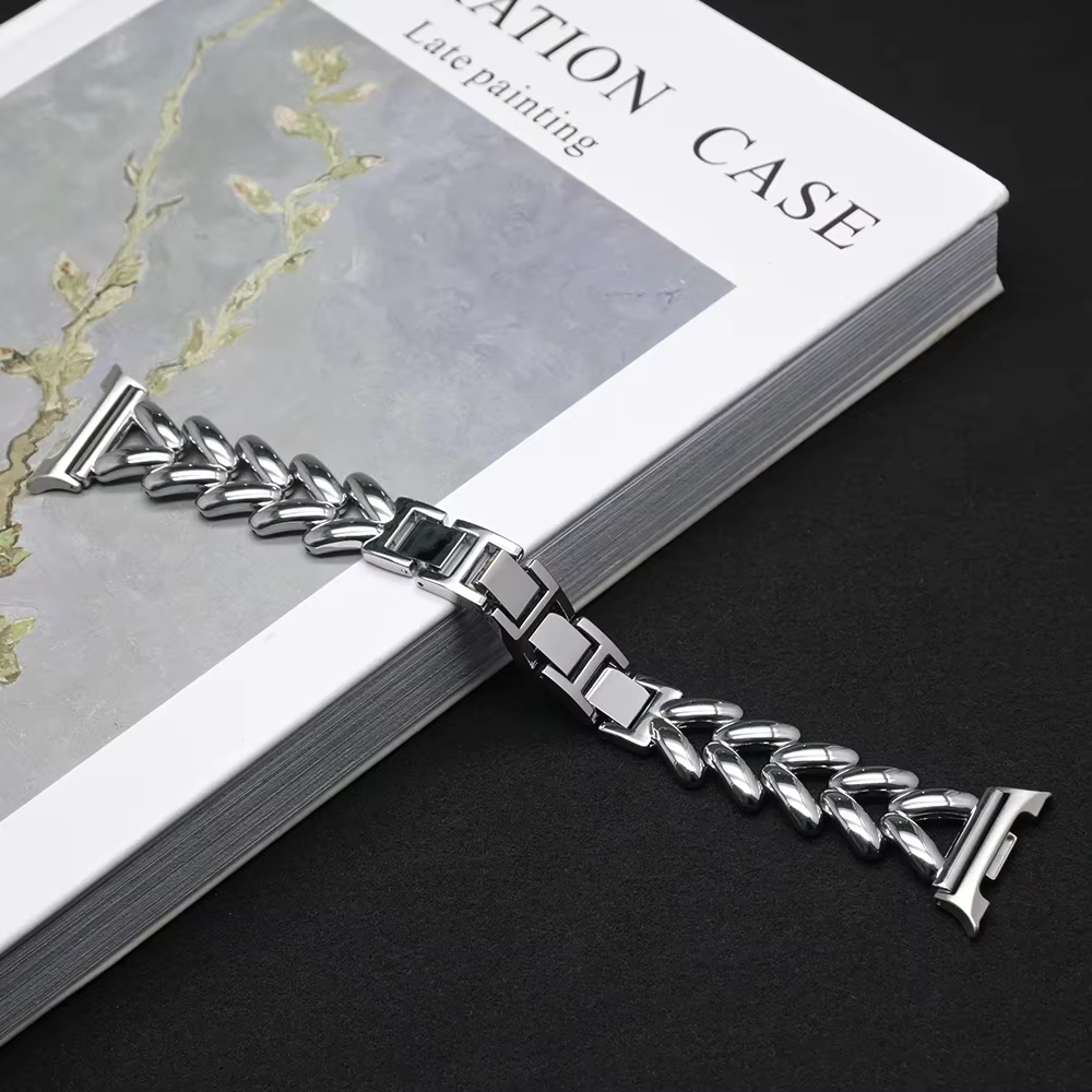 Bracelet de montre de luxe pour Samsung Galaxy Watch 8 40mm 44mm femmes Bracelet en acier inoxydable