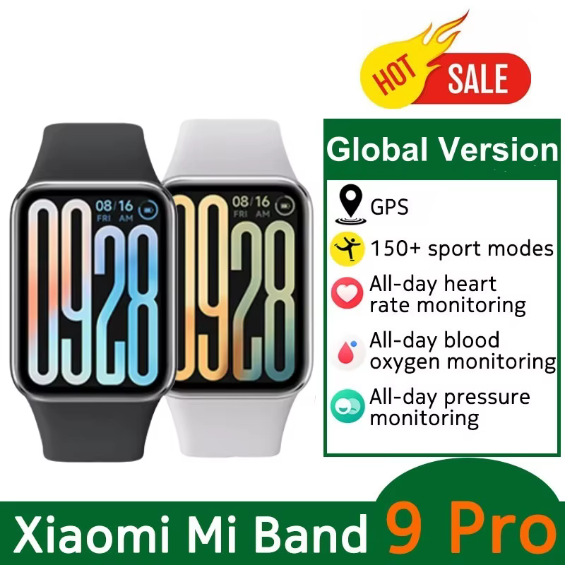 Xiaomi-Bracelet intelligent 9 Pro, version globale, affichage en effet 1.74, GNSS intégré, autonomie