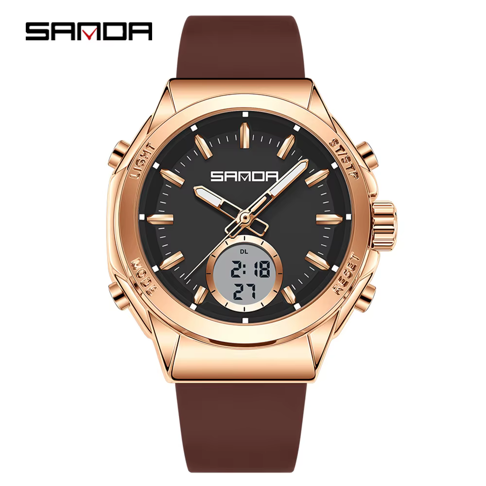 Montre pour femme SANDA 9103, montre à quartz électronique en silicone pour femme, montre de sport, 
