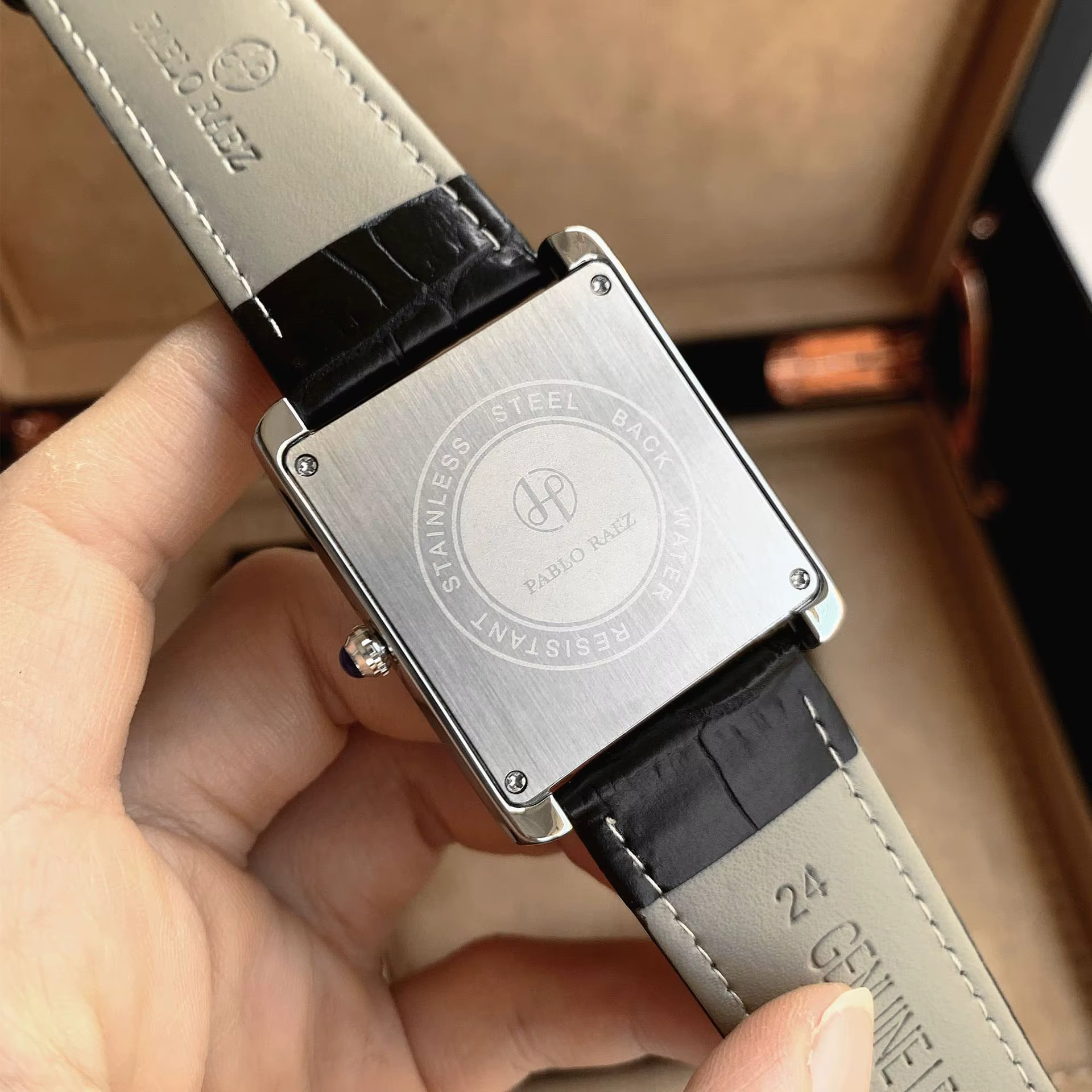 UTHAI hommes montre affaires lumière marque de luxe carré classique calendrier étanche ceinture mâle