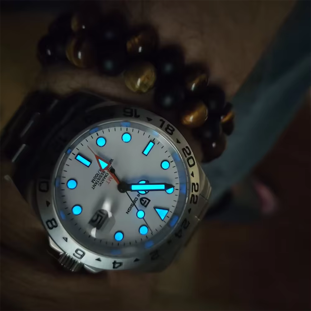 Montre pour homme PAGANI DESIGN Vintage 42MM GMT PD1682, montre mécanique automatique, saphir, acier