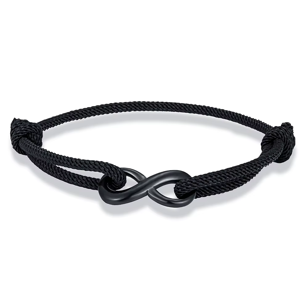MKENjazz-Bracelet Extron personnalisé pour couple, ULtressée réglable, acier inoxydable noir, bijoux