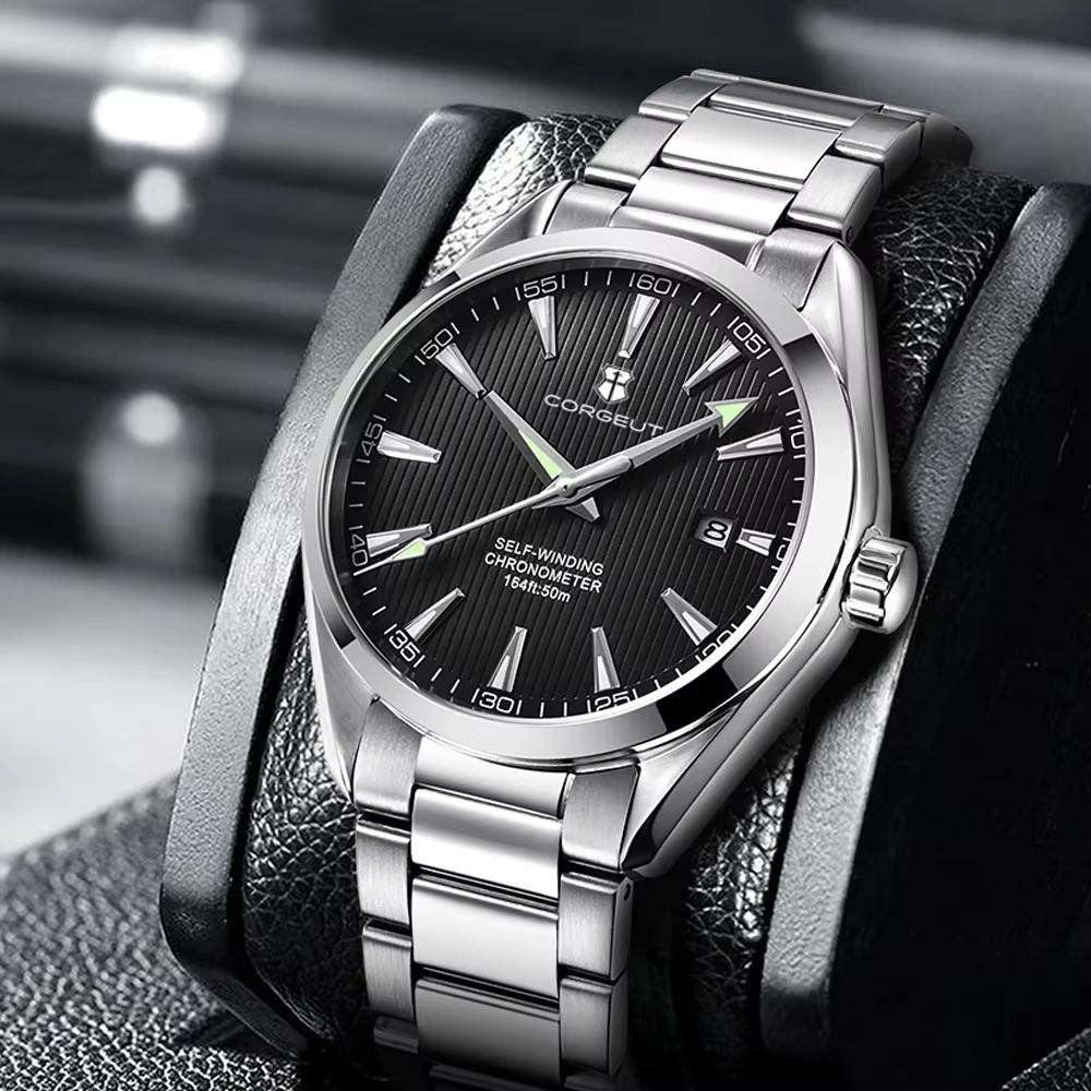 Corgeut 41mm luxe NH35 Movt homme Sport horloge automatique Relogio Masculino mécanique montre-brace
