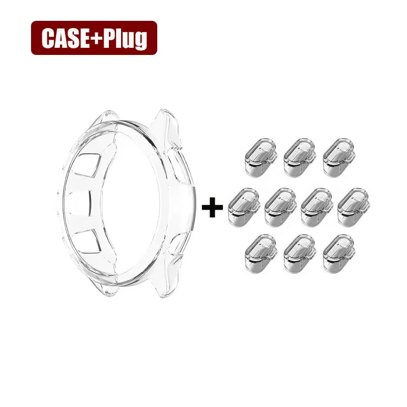 Coque souple transparente + bouchon anti-poussière en TPU pour accessoires Coros Pace 4/3