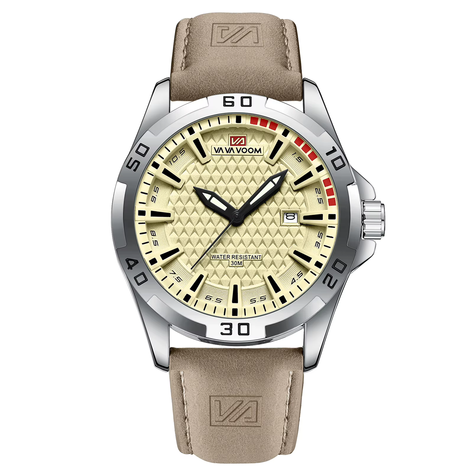 VA VA VOOM hommes Sport décontracté militaire Quartz calendrier montre-bracelet pour homme d'affaire
