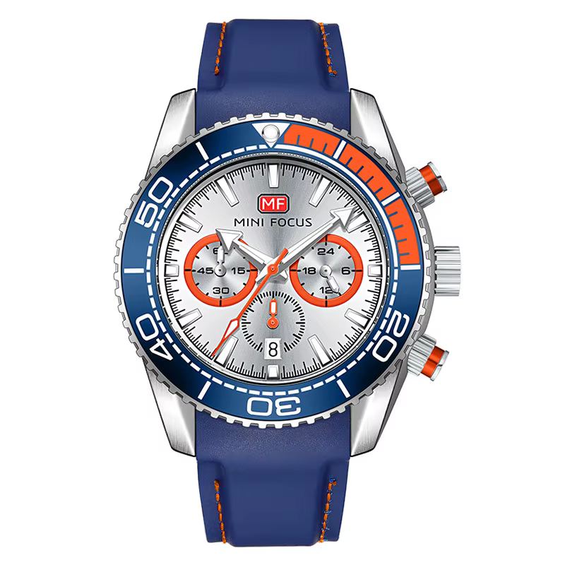 MINI FOCUS chronographe montres à Quartz pour hommes montre-bracelet de Sport de mode avec Date auto