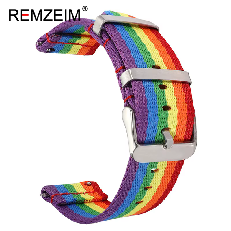 Bracelet en nylon lisse de qualité supérieure pour hommes et femmes, bracelets de montre à dégagemen