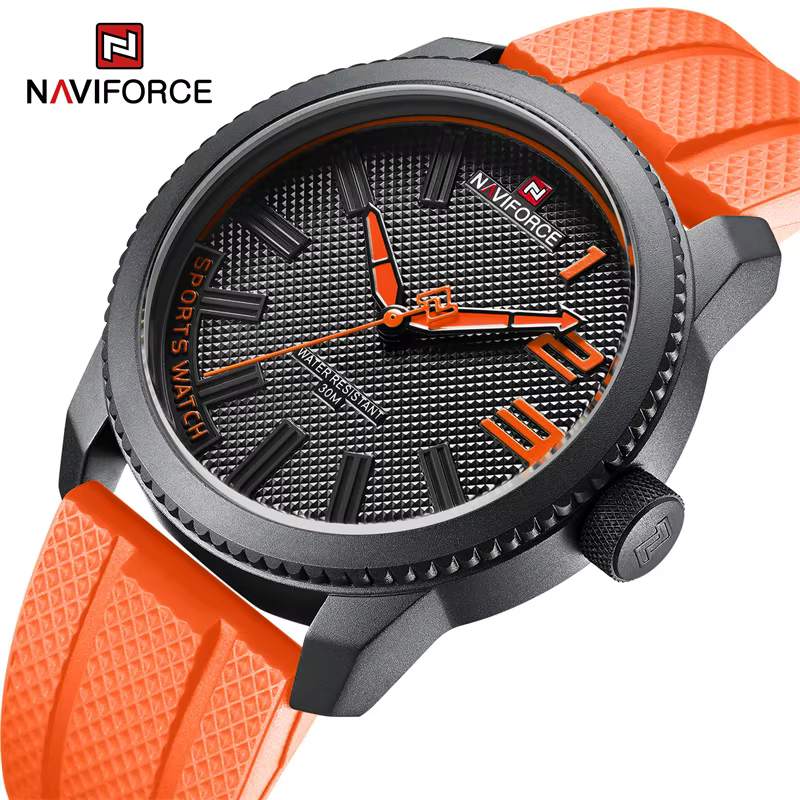 NAVIFORCE – montre à Quartz pour hommes, marque de luxe, bracelet en Silicone, militaire, étanche 30