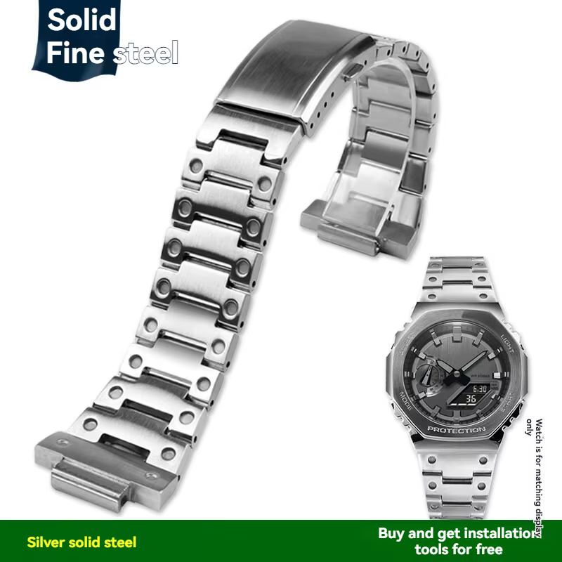 Bracelet de montre en acier inoxydable GBM-2100/GM2100/GA 2100, 16mm, pour Casio G-SHOCK, remplaceme