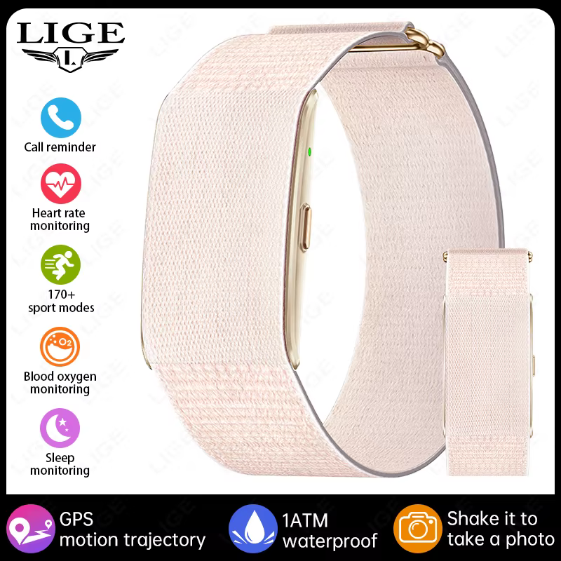 LIGE Fitness Bracelet intelligent sans écran santé moniteur de fréquence cardiaque traqueur d'activi