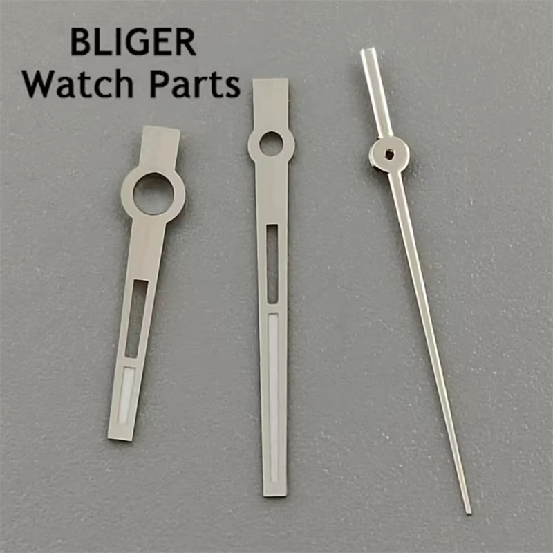 BLIGER-Aiguilles de Montre en Argent, Or Rose, Vert, Shoous, Adaptées au Mouvement NH34, NH35, NH36,