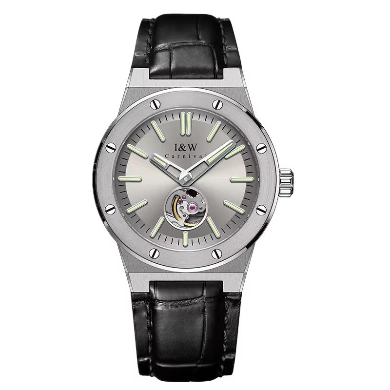 Montre automatique MIYOTA 9029, marque de luxe I&W, montres mécaniques à tourbillon pour homme, saph