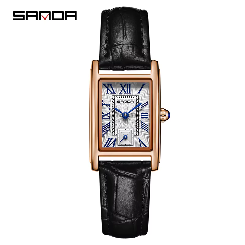 SANDA 1116 nouvelle femme montre Bracelet de luxe mode affaires en cuir acier Quartz montres pour fe