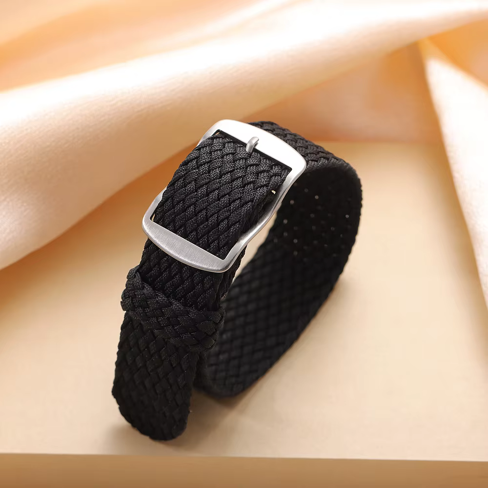 Bracelet de montre en nylon tissé pour hommes et femmes, bracelet en tissu perlon, accessoires de mo