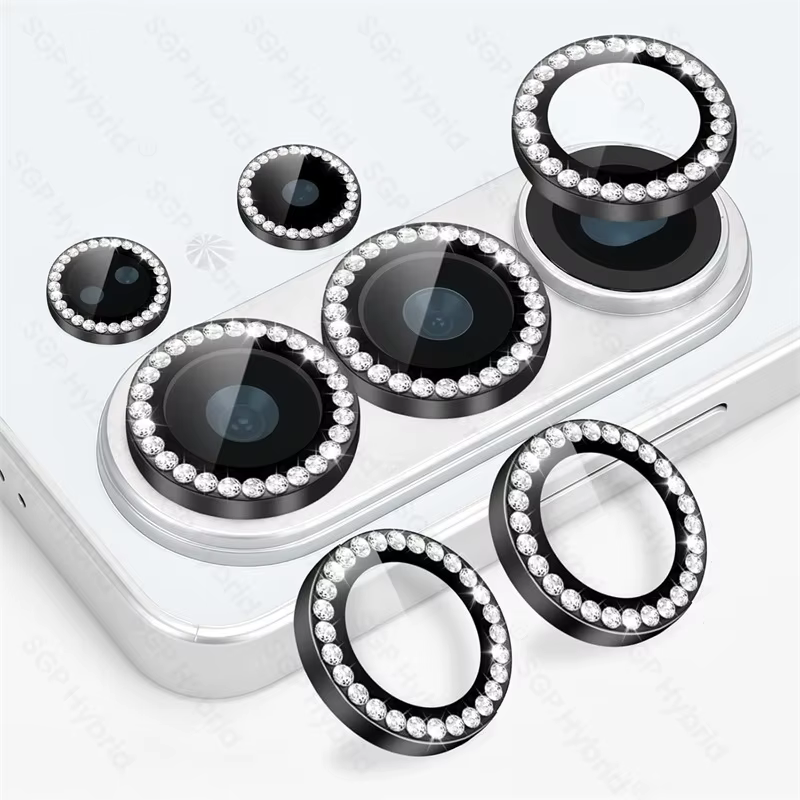 Coque S26 Ultra S26+ de luxe avec anneau métallique diamanté et protecteurs d'appareil photo pour Sa