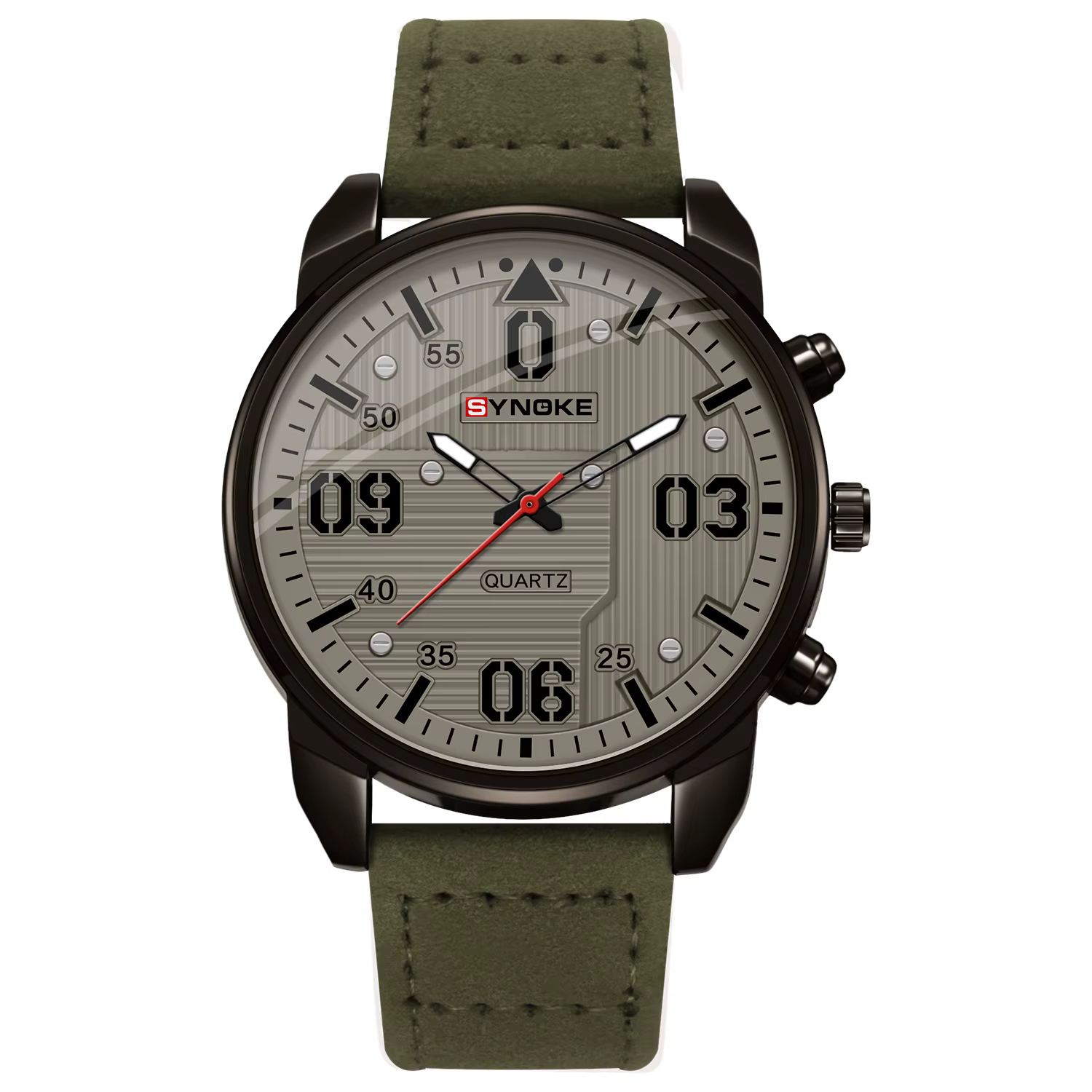 SYNOKE-Montre à la mode pour hommes, style professionnel haut de gamme, mouvement à quartz japonais,