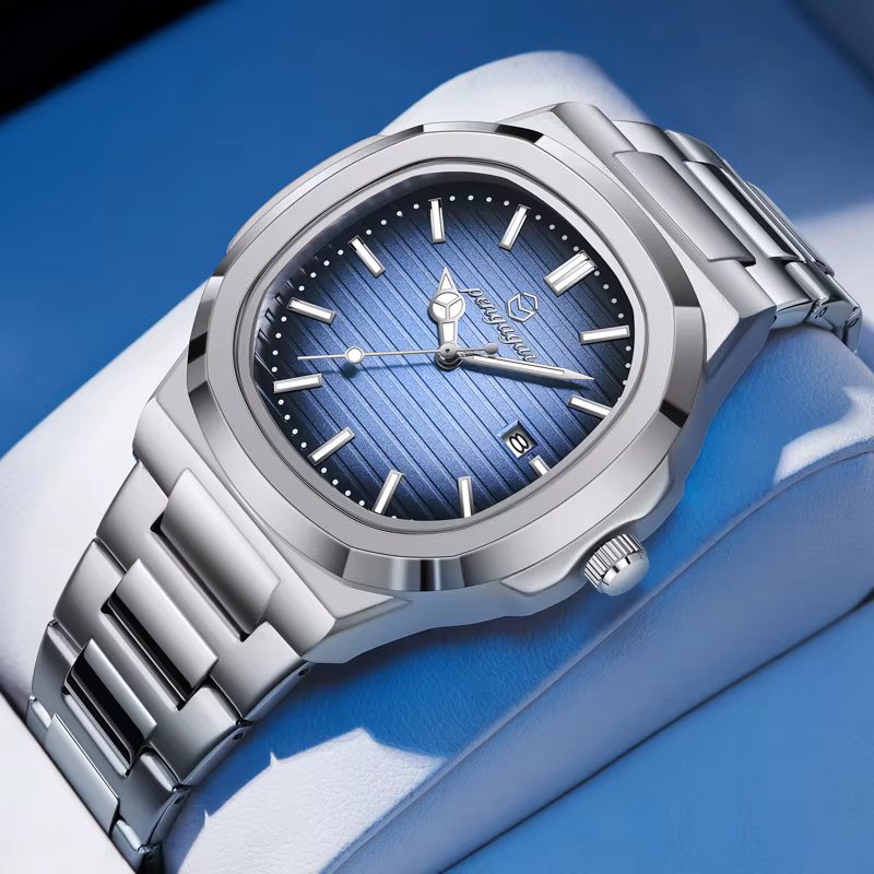 Nouvelle Montre Militaire de Luxe 2026 pour Homme, Carrée, Étanche, Lumineuse, Date et Jour, en Acie