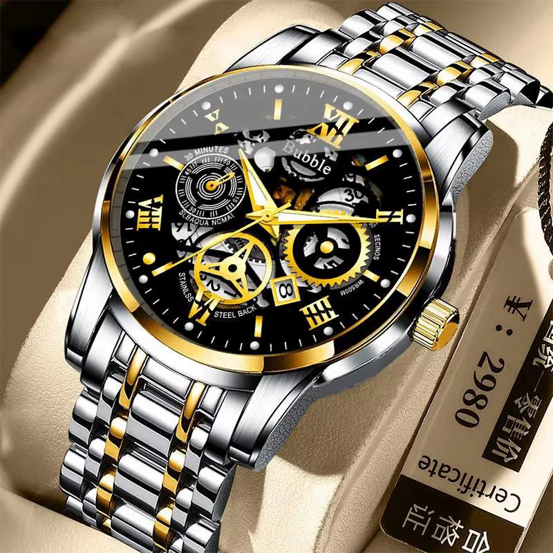 UTHAI montre pour hommes à la mode haut de gamme lumière luxe polyvalent montres à Quartz étanche ro