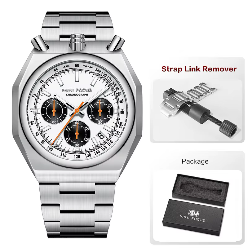 MINI FOCUS chronographe montre à Quartz pour hommes mode étanche montre-bracelet lumineuse avec cale