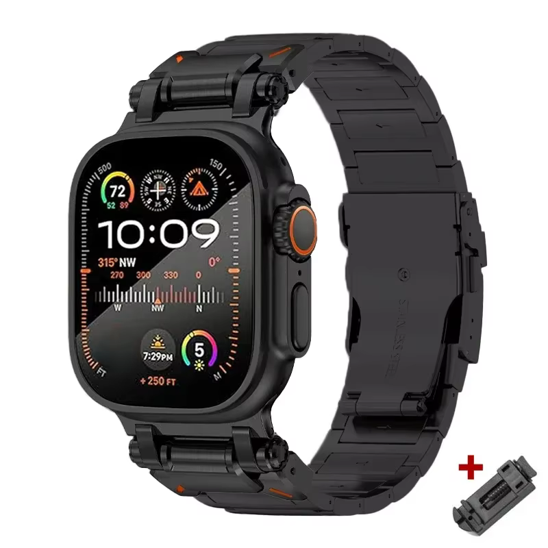 Bracelet en titane pour hommes, pour Apple Watch série 11 10 46mm 9 8 45mm Ultra 3 49mm, lien d'affa