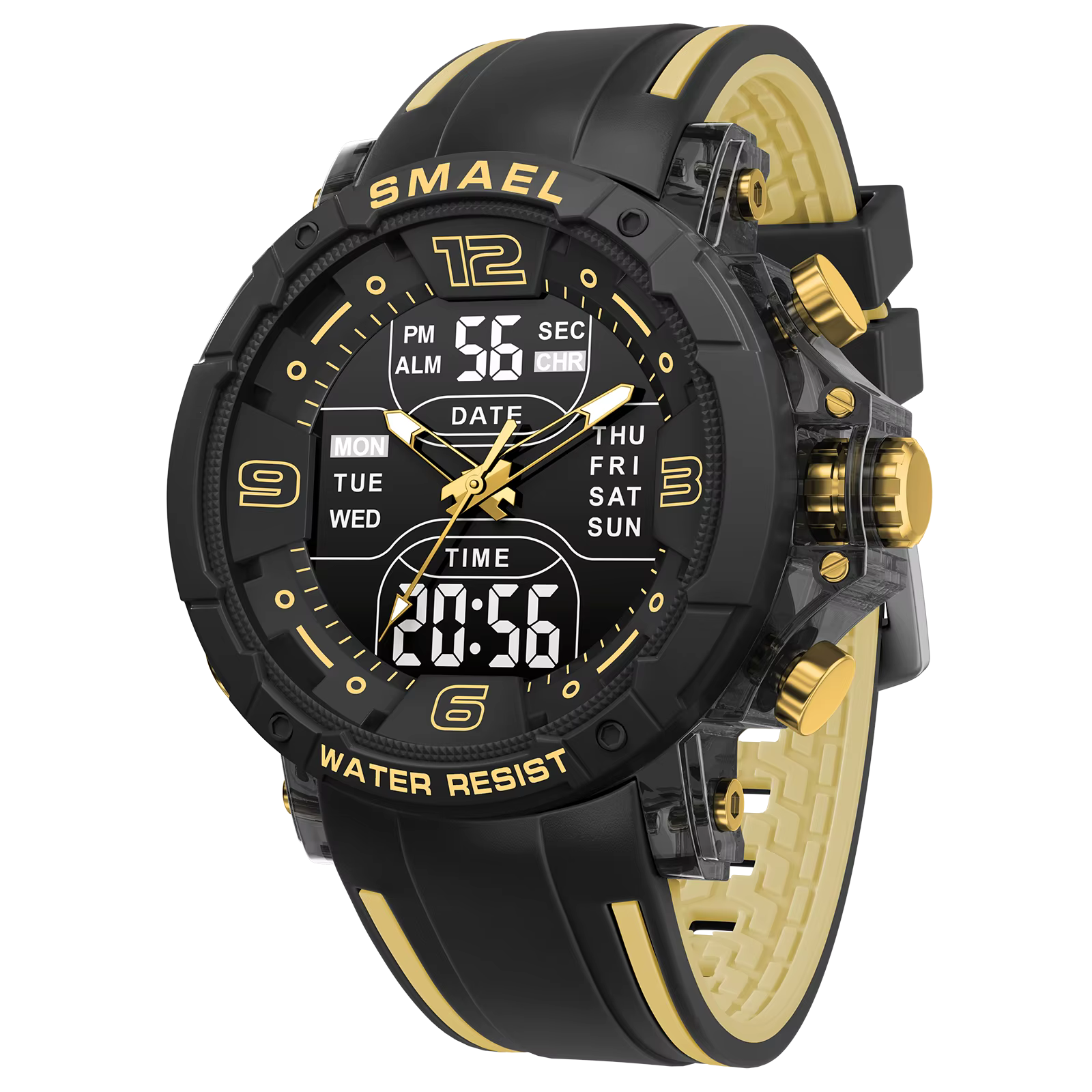 SMAEL marque 8140 étanche livraison directe montre réveil veilleuse jeune mode affaires Quartz Sport