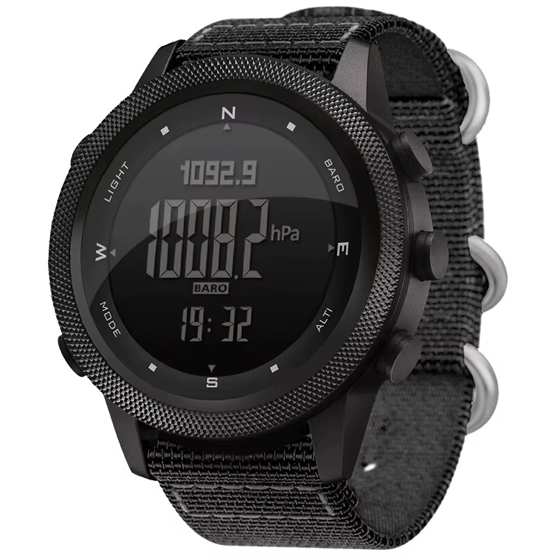 Km TH EDGE-Montre Numérique de dehors de Plein Air pour Homme, Altimètre, Baromètre, Boussole, Cours