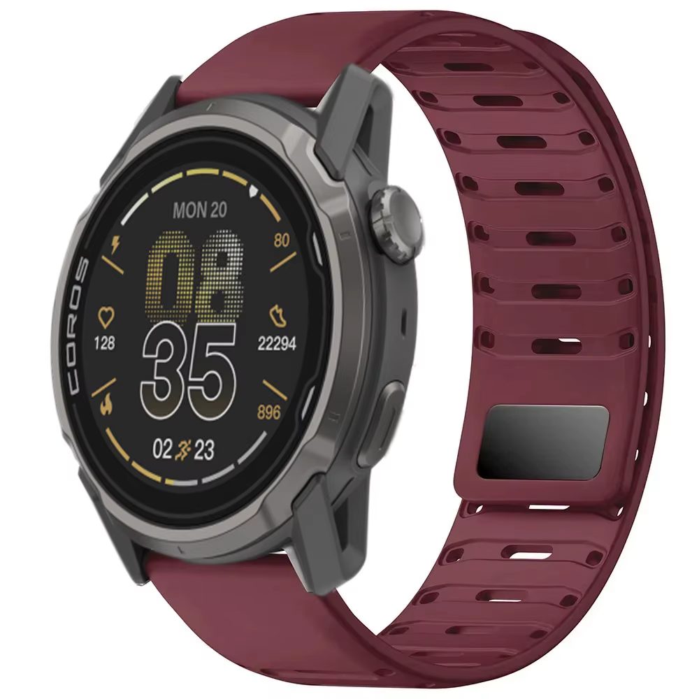Bracelet en Silicone de 22mm pour montre COROS PACE Pro/4 APEX 4, boucle magnétique de 42mm, respira