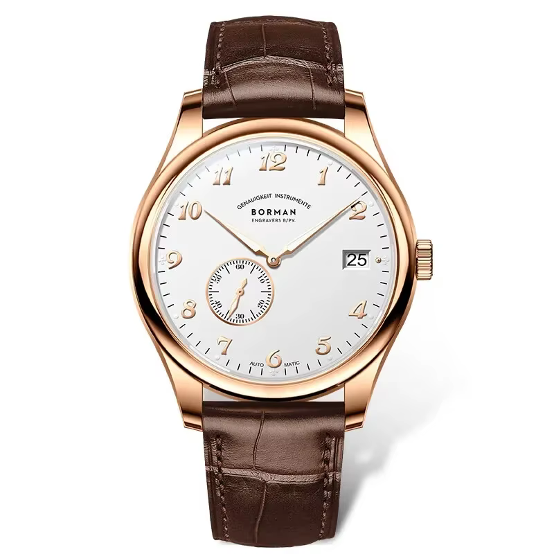 BORMAN – montre de luxe pour hommes, automatique, 41MM, mécanique, ultra fine, étanche, saphir, peti