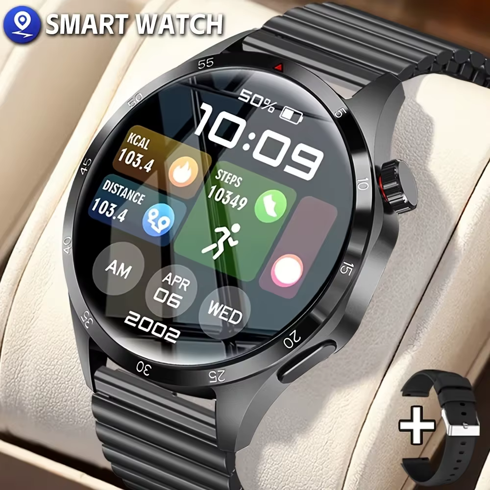 Montre connectée, écran tactile de 1,5 pouce, bracelet élastique élégant, suivi sportif, avec rappel