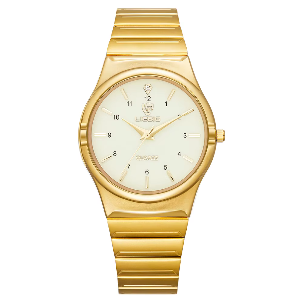 Montres-bracelets LIEBIG à mouvement à quartz, montre de luxe pour homme, entièrement en acier, déco