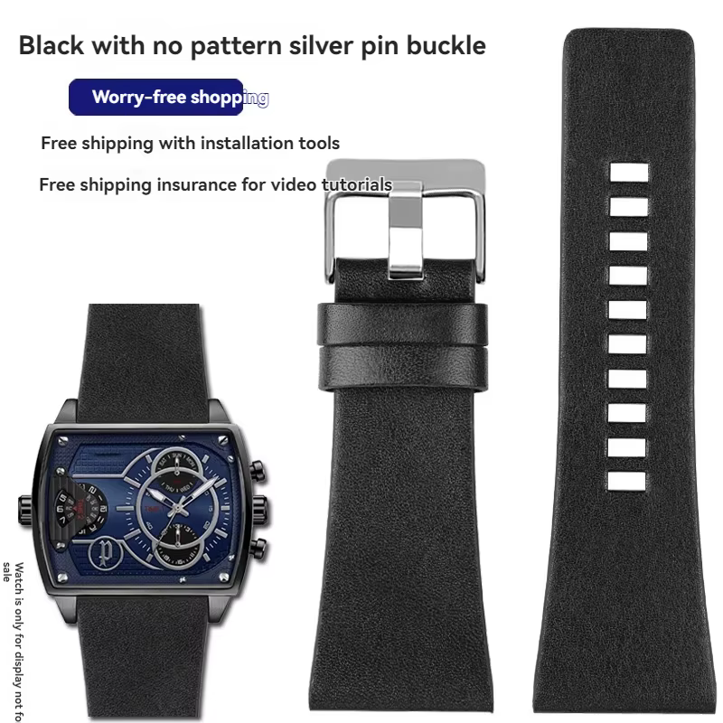 Bracelet de montre pour montres diesel DZ4386 1657 1399 1206 423 noir Band22mm 24mm 26mm 27mm 28mm 3