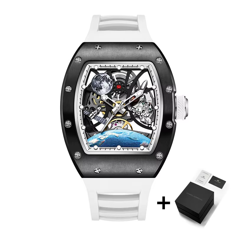 Montres automatiques pour hommes mode Tonneau horloge mécanique cadran terre étanche luxe lumineux s