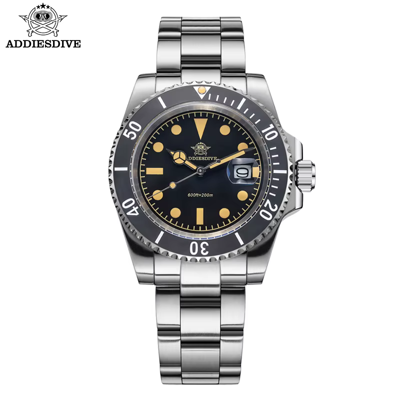 ADDIESDIVE montre de luxe pour hommes 2115 mouvement à Quartz montres de plongée de mode lunette en