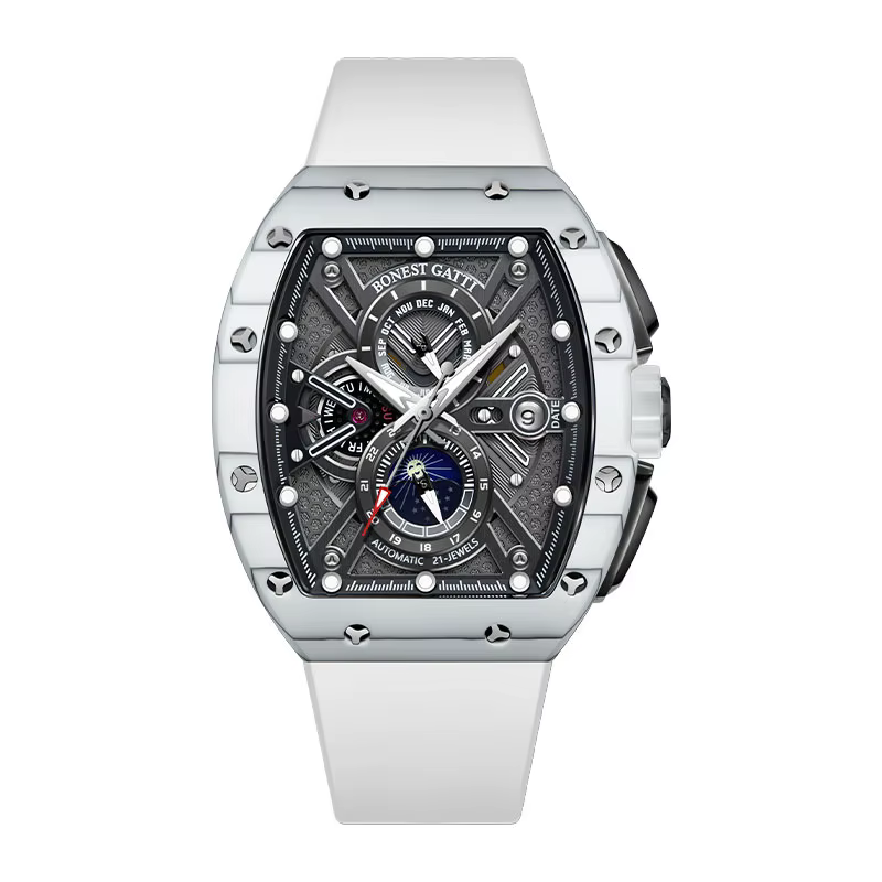 BONEST GATTI 9007 nouvelles montres pour hommes montre mécanique automatique en Fiber de carbone mul