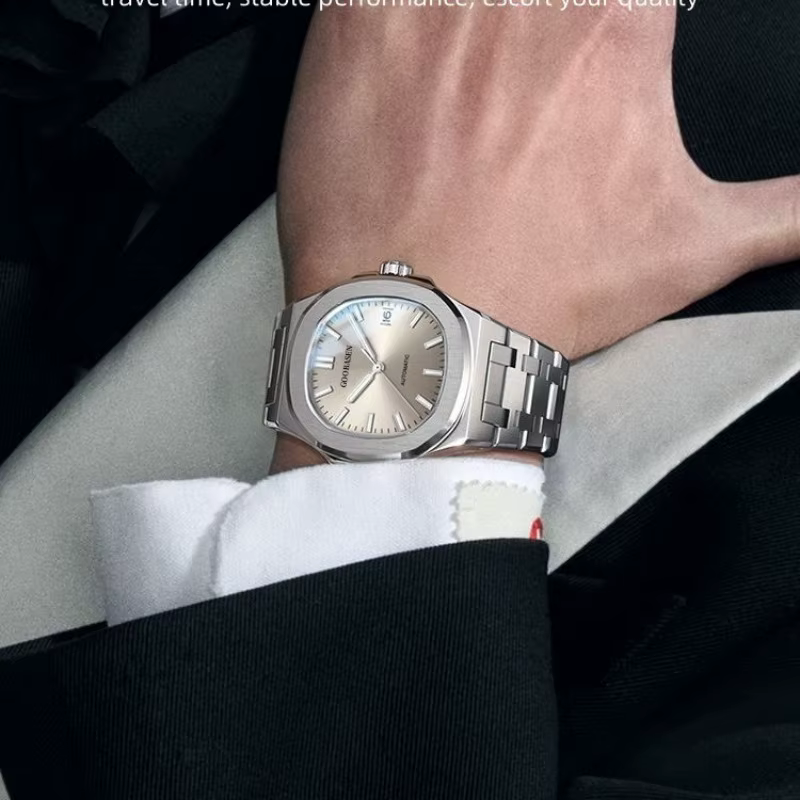 Nouvelle montre automatique pour femmes et hommes, montres lumineuses pour hommes, bracelet en acier