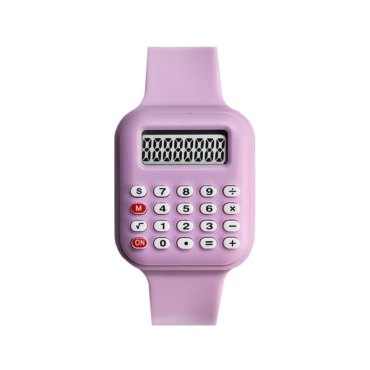 Montre numérique pour enfants, bracelet en caoutchouc, avec calculatrice, pour filles, étudiantes, a