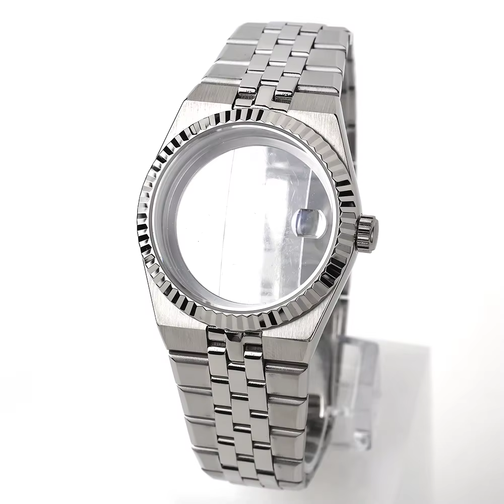 Boîtier de montre Lady-Land 36 mm compatible avec cadran 30 mm, motif nid d'abeille, pour femmes, po