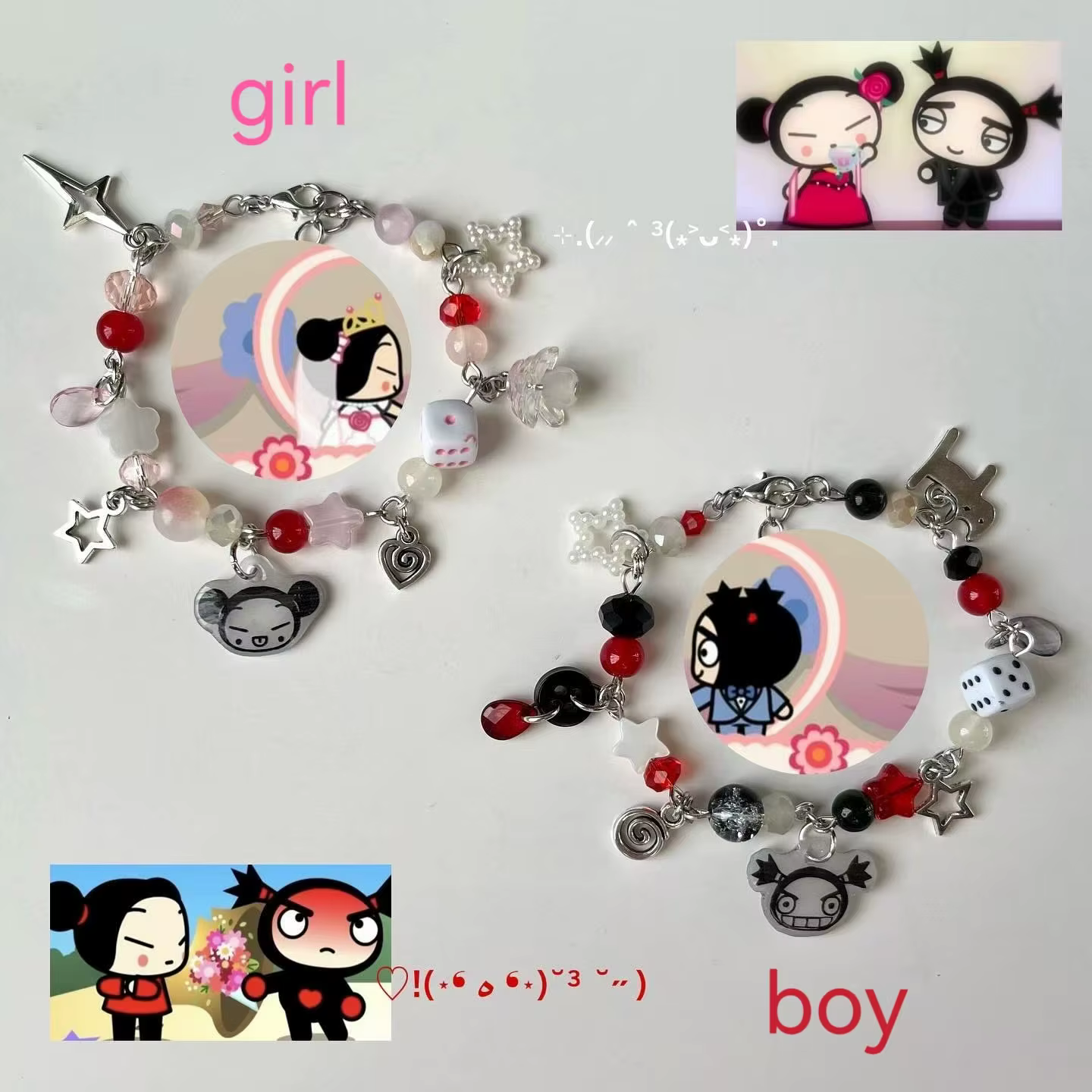 Bracelet exquis pour couple Puka et Garoo fait à la main