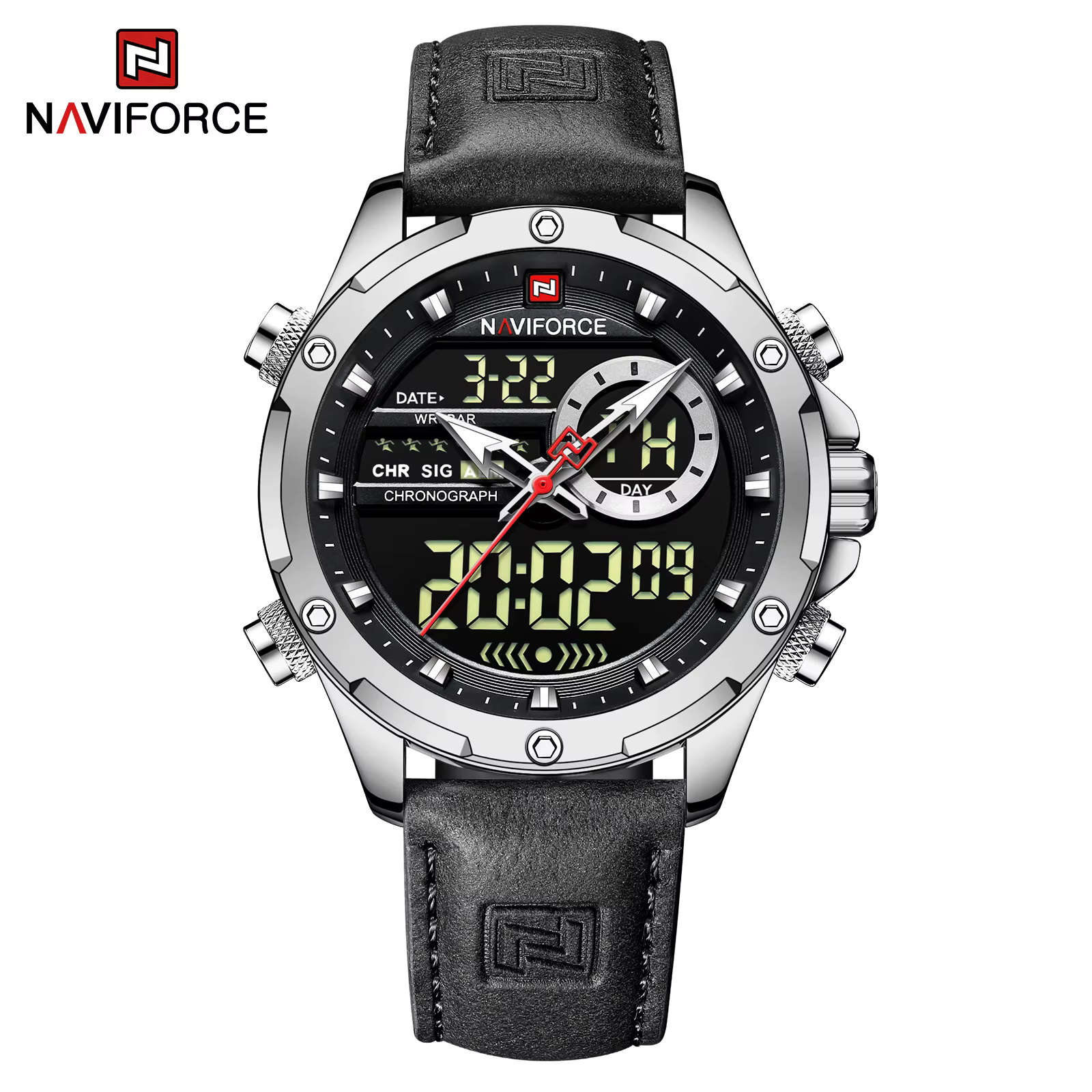 Naviforce hommes montres originales 2025 hommes mode sport étanche luxe Corium bracelet hommes montr