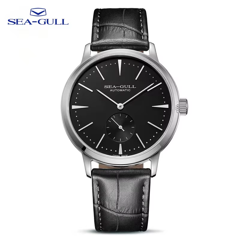 Seagull – montre d'affaires pour hommes, montre-bracelet mécanique, étanche à 50m, en cuir, pour la 