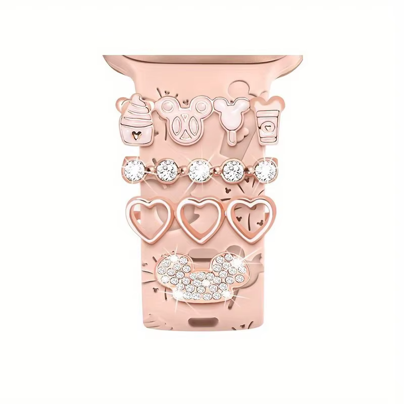 Adorables breloques de bracelet de montre sur le thème de la dessin animé et boucles décoratives pou