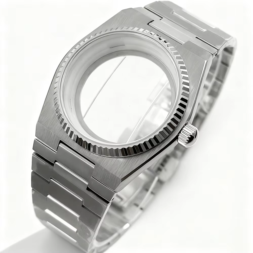 PRX NH35 40mm boîtier de montre cannelé lunette lisse ajustement 28.5 et 31.8mm cadran pour Tissot N