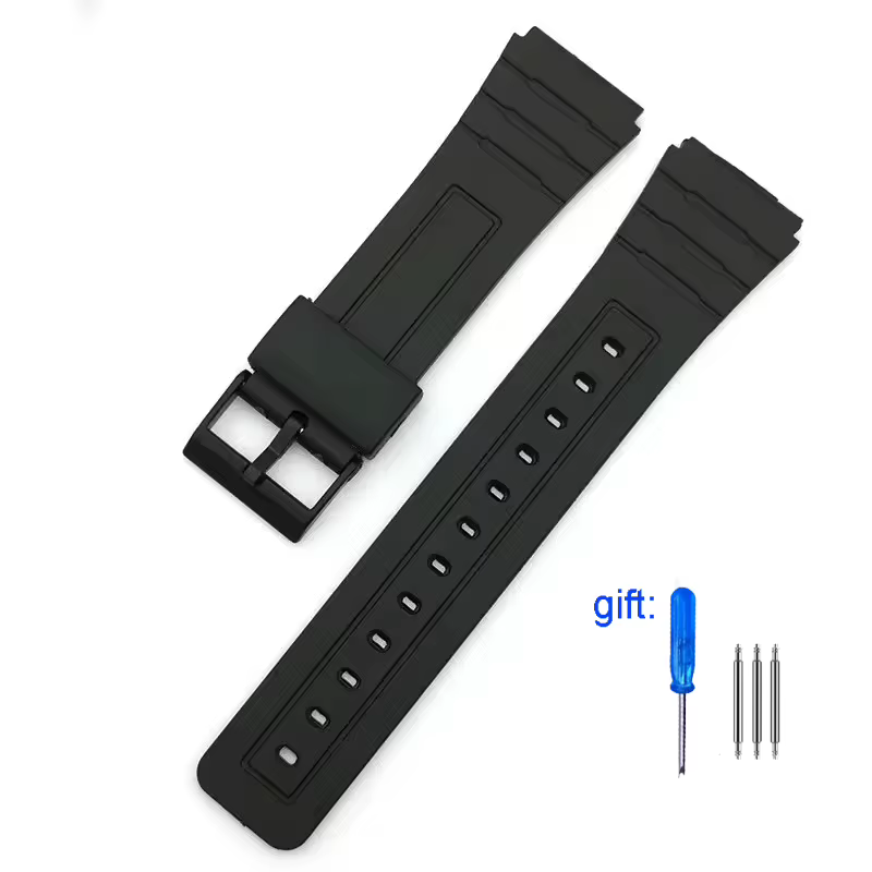 Bracelets de montre pour montre électronique Casio F-84 F91 F-91W F94 série 105, bracelet en silicon