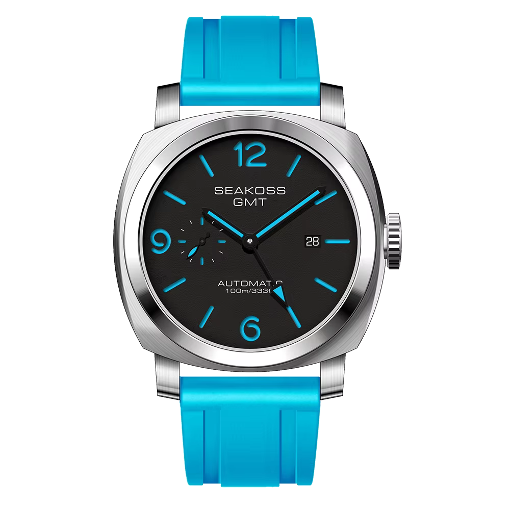 SEAKOSS GMT Super lumineux plongée automatique montre mécanique hommes 10ATM 1963 mouette st2557 mou